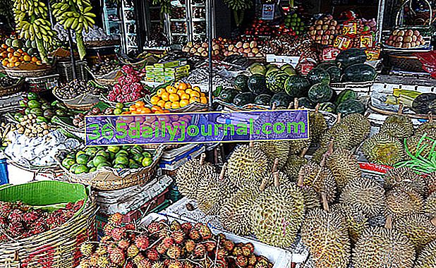 Тропические фрукты и овощи