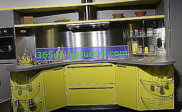 Мебели със зелена боя за кухня