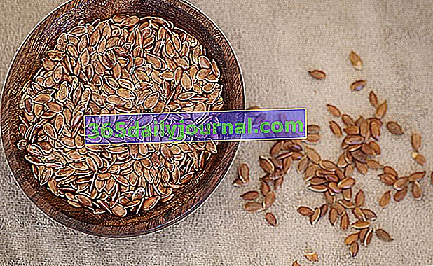semillas de lino (Linum usitatissimum) con propiedades medicinales